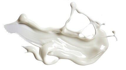 Isolated milk on white background presents a pure and refreshing sight. A simple yet captivating display of a common household item.