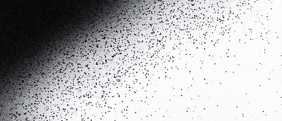 Black and White Grainy Gradient Abstract Background Poster Banner

