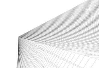 architecture building 3d vector drawing