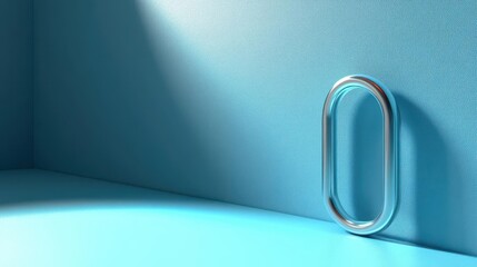 3d illustration of a paperclip casting a soft shadow showcasing a sleek and minimalist design on a clean backdrop emphasizing simplicity and functionality