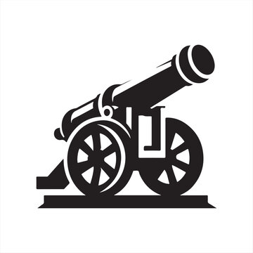 black cannon on wheels clip art preview
