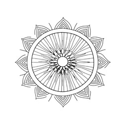 Mandala outline vector