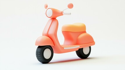 Charming Pink Scooter: A Playful Take on Urban Transportation