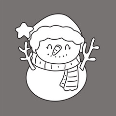 Cute children Christmas Cute hand drawn Elements Illustration cards