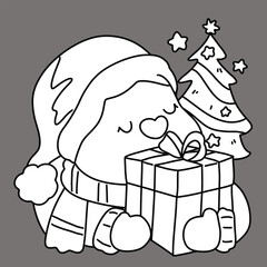 Cute children Christmas Cute hand drawn Elements Illustration cards