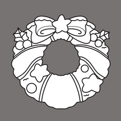 Cute children Christmas Cute hand drawn Elements Illustration cards