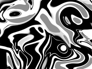 Marble crack texture.Geographic abstract black line background.Black blend wave.Creative illustration in flat style.