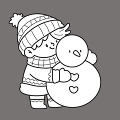 Cute children Christmas Cute hand drawn Elements Illustration cards