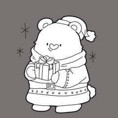 Cute children Christmas Cute hand drawn Elements Illustration cards