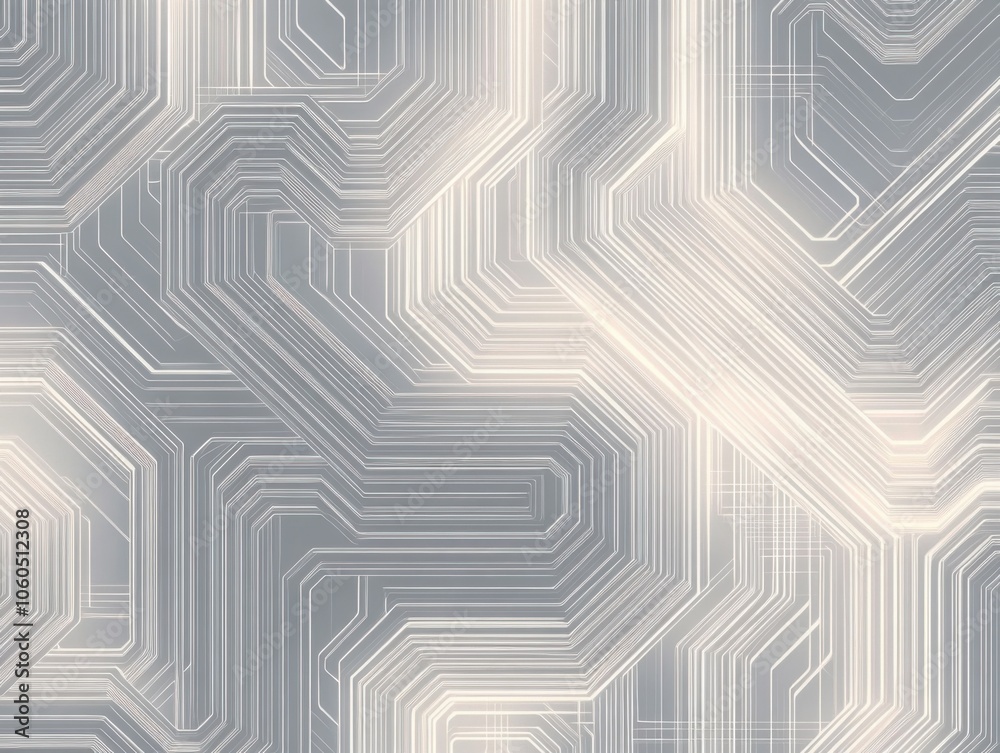 Poster abstract geometric pattern with smooth lines on a light background.
