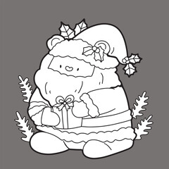 Cute children Christmas Cute hand drawn Elements Illustration cards