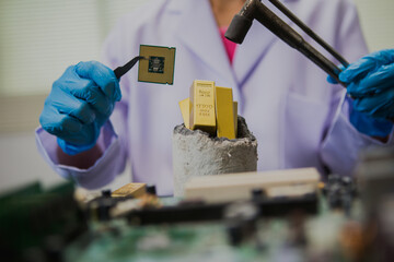 Extracting gold from computers involves recovering precious metals from electronic components. This...