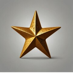 Golden Star Symbol, Isolated on White or verities Transparent Background 