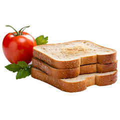 Deliciously Sliced Toast Bread Isolated on Transparent Background Perfect for Culinary and Bakery Related Projects