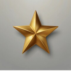 Obraz premium Golden Star Symbol, Isolated on White or verities Transparent Background 