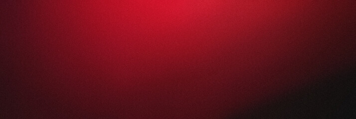 Red Grain Textured Poster. Dark Red Gradient Background With Noise Texture