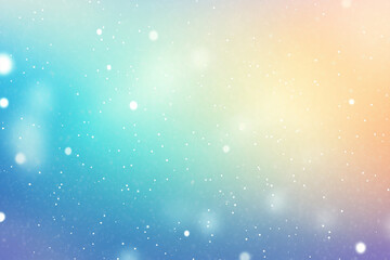 Fototapeta premium 雪、グラデーション背景、冬、青、カラフル