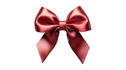 Naklejka premium Elegant red ribbon bow on transparent background. Generative AI 