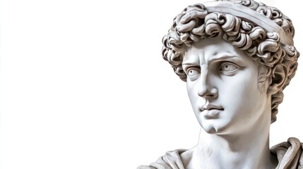 Obraz premium Classic Gypsum Sculpture of Young Male Head