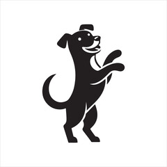 Obraz premium Vector illustration of dog silhouette - perfect for pet design, logos, and decor projects