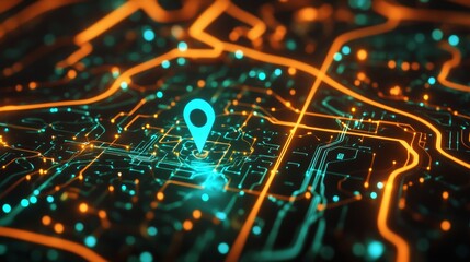 Precise digital city map with pinpointed areas, ideal for seamless navigation
