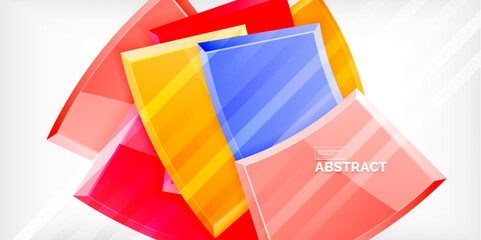 Vector abstract color geometric shapes. Illustration For Wallpaper, Banner, Background, Card, Book Illustration, landing page