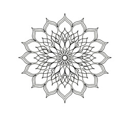 Mandala outline vecto