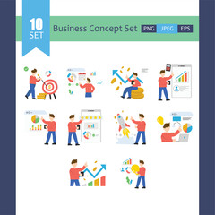Business Concept illustrations Set