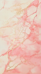 Elegant Pink Marble Texture with Gold Veins