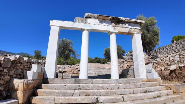Kaunos was a city of ancient Caria and in Anatolia, a few kilometers west of the modern town of Dalyan, Muğla Province, Turkey. 