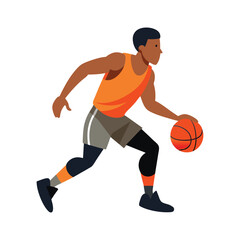 Basketball Player Silhouette Vector Dynamic Athlete Illustration Capturing Action, Strength, and Sporty Energy






