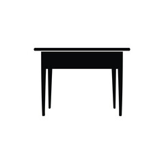 Fototapeta premium Table silhouettes vector design, isolated white background