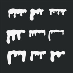 Snowcap icon collection. flat style elements. cartoon isolated illustration