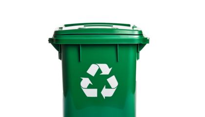 green recycle bin