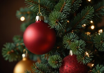 Fototapeta premium Christmas tree close up