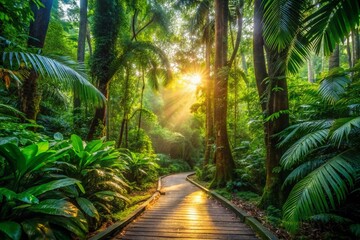 Exploring the Hidden Pathways of Malaysian Borneo's Jungle: A Journey Through Lush Greenery and Exotic Flora