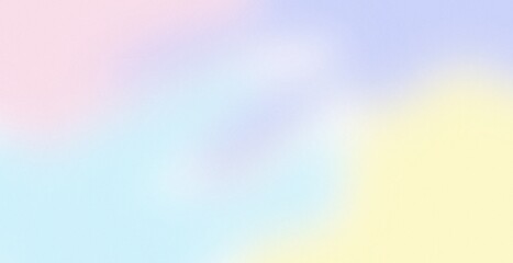 Obraz premium Blue, orange, yellow and white gradient trendy blurred background. Chroma grainy noise colorful gradient abstract background, y2k style, light glow noise soft gradient for banner and poster.