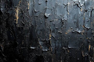 Black and Gold Abstract Oil Painting Texture