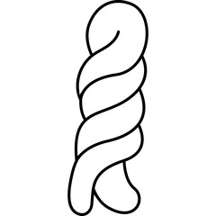 Braided bread single icon