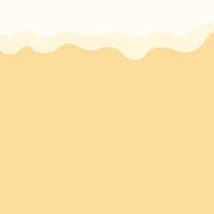 とろけるクリームのイラスト - 手描きのシンプルでかわいいスイーツやスキンケアのイメージ素材 - 正方形