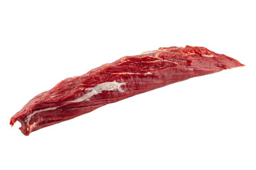 Raw beef meat on white background