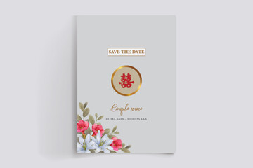 BRIDAL SHOWER FLORAL INVITATION TEMPLATE