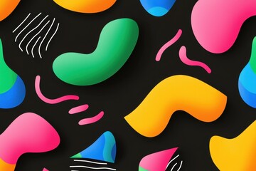 Vibrant patterns and playful shapes a visual celebration of color