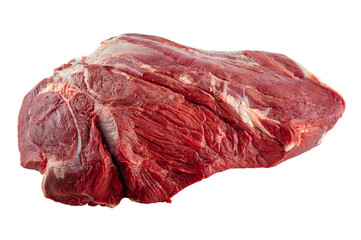 Raw beef meat on white background