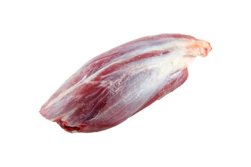 Raw beef meat on white background