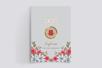 BRIDAL SHOWER FLORAL INVITATION TEMPLATE