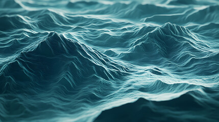 Fototapeta premium 3d sea and ocean depth topographic map banner background. curved, wavy lines in a vector illustration. depicts hills, rivers, and mountains. geography concept. 3D Depth Effect. Illustration