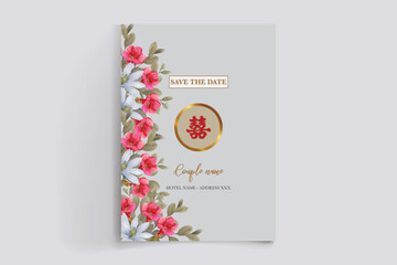 BRIDAL SHOWER FLORAL INVITATION TEMPLATE