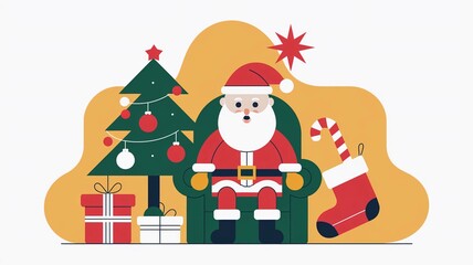 Obraz premium A warm and festive Christmas illustration with the message 