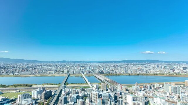 大阪都市風景・タイムラプス